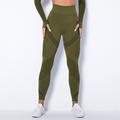 Per donna Pantaloni da yoga Leggings da yoga Rete Patchwork Vita Alta Yoga Allenamento in Palestra Pilates Collant Blocco di colori Grigio scuro Nero Verde militare Spandex Gli sport Abbigliamento