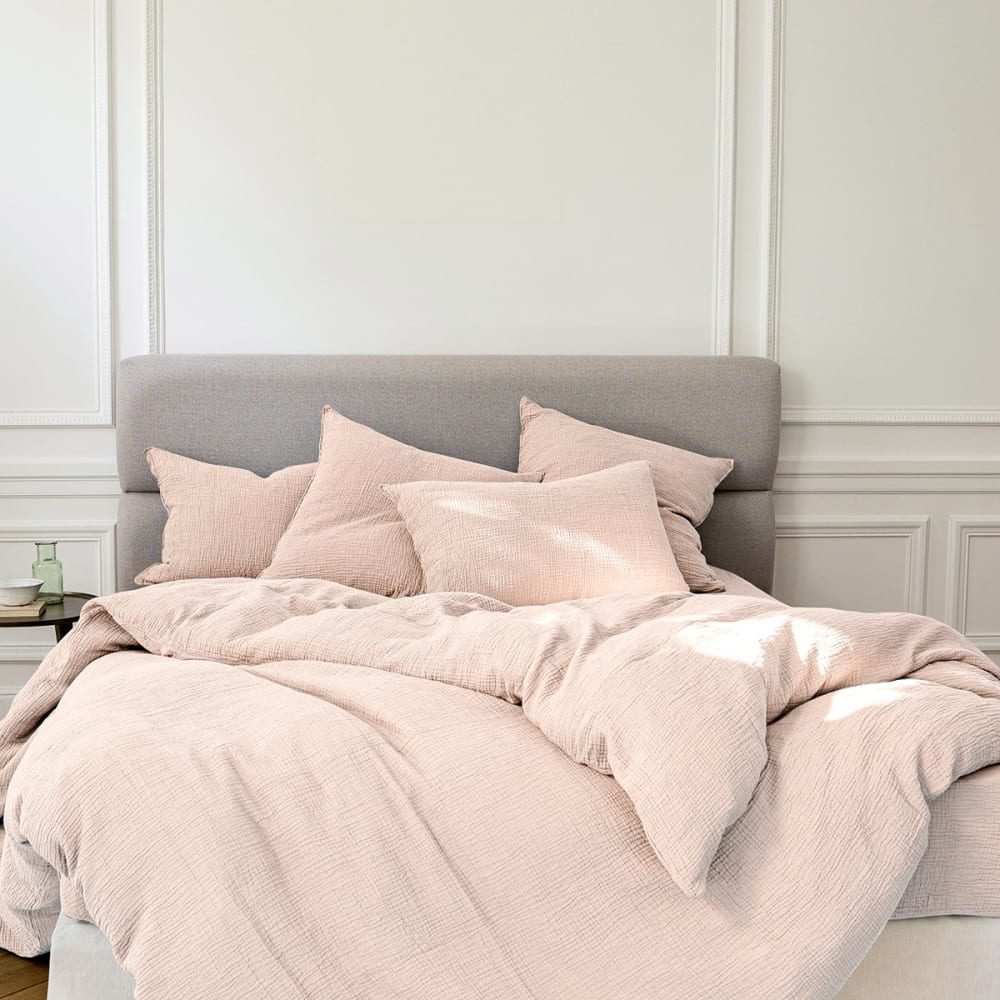 Housse de couette gaze de coton blush 240x220 cm