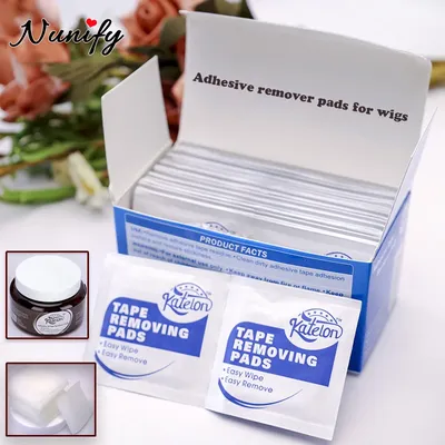 Individual Package Lace Glue Remover Pads 20Pcs Non-woven Adhesive Remover Pads For Wigs Tape Glue
