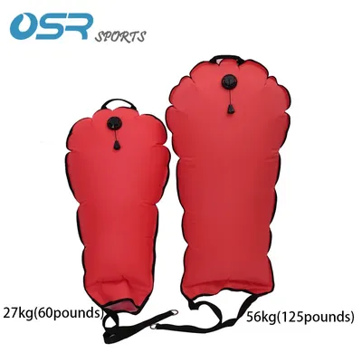 60/125lbs Scuba Diving Lift Bag with Dump Valve Wear-resistant Underwater Dive Salvage Gear Refloatation Equipment