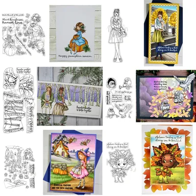 Girl Halloween Clear Stamp For DIY Scrapbooking Seal Card Making A5101