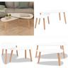 Ensemble de tables basses 2 pcs Bois de pin massif Blanc - table basse - tables basses - Home &