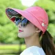 Damen Damen Sommer breite Krempe faltbare Sonnenhut Anti-UV-Strand Visier Kappen Hüte