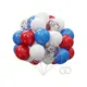 Ballons avec confettis pour fête pour commémoration du 4 juillet fête de l'indépendance rouge
