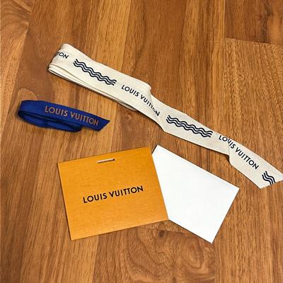 Louis Vuitton Party Supplies | Authentic Louis Vuitton Ribbon And Gift Card | Color: Blue/Cream | Size: Os