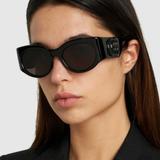 Gucci Accessories | New Gucci Sunglasses Women Oval Black Authentic Gucci Eywear | Color: Black/Gray | Size: Os