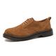 NVNVNMM Formal Shoes for Men Casual Suede Leather Men Shoes Spring Breathable Oxfords Male Footwear Business Men Oxford Shoes Formal Dress Brand Shoe(Color:Brown,Size:6.5 UK)