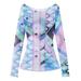 Printed Tulle T-Shirt - Blue - Emilio Pucci Tops