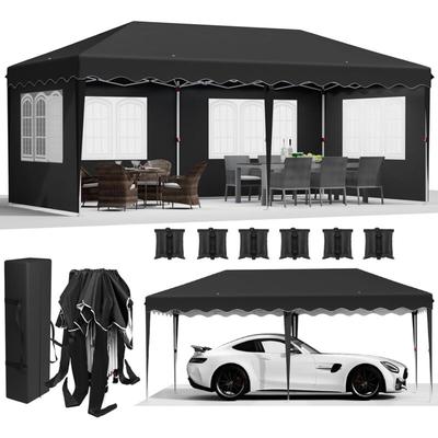 Liferun - Pavillon 3x6 Faltpavillon mit 4 Seitenteilen, Wasserdicht Partyzelt 420D Oxford