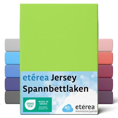 Comfort Jersey Spannbettlaken Apfelgruen 140x200 cm - 160x200 cm - Apfelgruen - Etérea