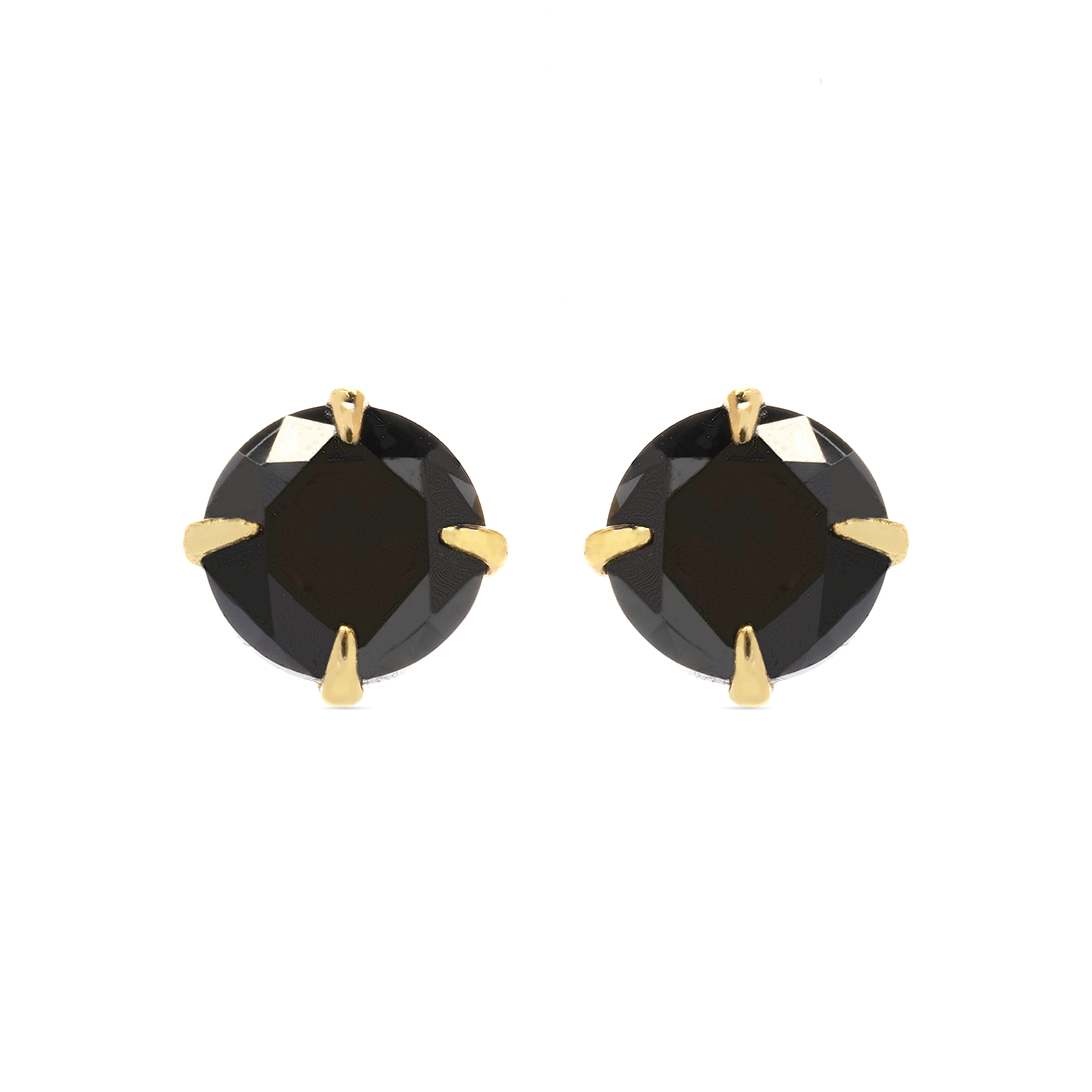 Luxenter Ohrringe, 925er Sterlingsilber und 18K vergoldeter Onyx Zirkonia Image