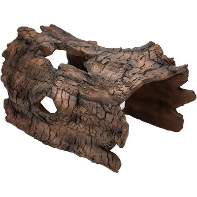 Koi Predator Controls Artificial Log Fish Holes Aquarium Decoration Brown Aquatic Pet Supplies