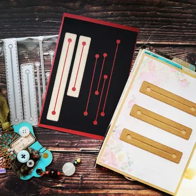 【GOGOCRAFT】MK002 Stitched Slots -Cutting Dies for JunkJournal Scrapbooking PaperDIY Original Designs