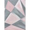 Pastel - Tapis Couleur pastel (Rose et Gris - 80x150cm)