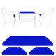 ComfyWise Rattan Placement 3Pcs Armchair Cushions Set to fit Garden Furniture Chairs Sofa patio- Vintage rattan cushions- Outdoor Cushions (Royal Blue 3Pcs Set)