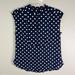 J. Crew Tops | J. Crew Top Blue Polkadot Womens Xs Airy Sleeveless Key-Hole Front Office Career | Color: Blue/White | Size: Xs