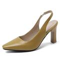 XCVFBVG Pumps High heel sandals summer casual slingback women's shoes large office party high heels women's plus size(Color:Green,Size:7)