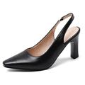 XCVFBVG Pumps High heel sandals summer casual slingback women's shoes large office party high heels women's plus size(Color:Schwarz,Size:7)