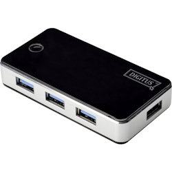 DIGITUS USB 3.0 Hub, 4-Port, schwarz, inkl. Netzteil Image