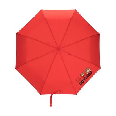 Teddy Logo-print Umbrella - Red - Moschino Umbrellas