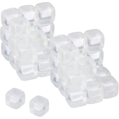 Eiswürfel, wiederverwendbar, 50er Set, xxl Dauereiswürfel Kunststoff, Partyeiswürfel für Getränke, Image