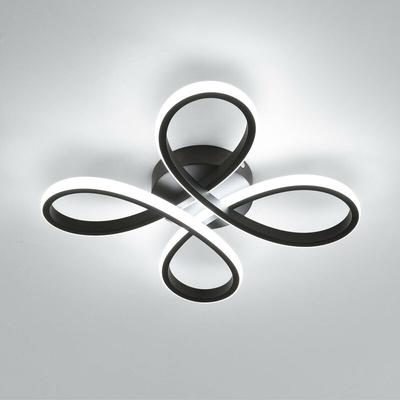 Comely - Moderne LED-Deckenlampe schwarz 28W Kaltweiß 6500K Blumenform ideal für Wohnzimmer Image