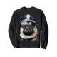 Mops Polizei Hundeliebhaber Geschenk - Lustiger Mops in Polizeiuniform Sweatshirt