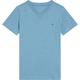 Tommy Hilfiger Jungen T-Shirt Kurzarm V-Ausschnitt, Blau (Dark Allure Heather), 5 Jahre