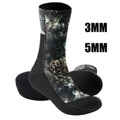 Diving socks 5mm/3mm neoprene diving boots waterproof socks camouflage non-slip beach socks warm