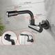 Foldable Utility Sink Laundry Black Faucet, Wall Mount 360 Degree Swivel Spout One Handle One Hole Wash Basin Tap, Laundry Tub Pot Filler Commercial Faucet, Cold Water Only