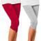 2er-Pack Capri-Leggings für Damen, Trainingshose, hohe Taille, Unterteil, Bauchkontrolle, Po-Lift, Violett, Weiß, Schwarz, Yoga, Fitness, Fitnessstudio, Workout, Sport, Activewear, hohe Elastizität, sportlich, Athleisure Wear