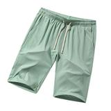 USHUN Mens Shorts Casual Knee Length Mesh Tennis Shorts for Men Camouflage Multi-Pocket Work Cargo Shorts Yellow