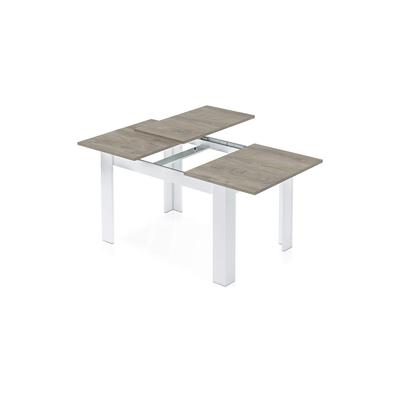 Ausziehbarer Tisch Holzeffekt graue eiche, weiß 141x90 cm