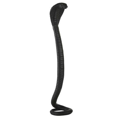 Kobra-Figur aus schwarzem Kunstharz, H149cm