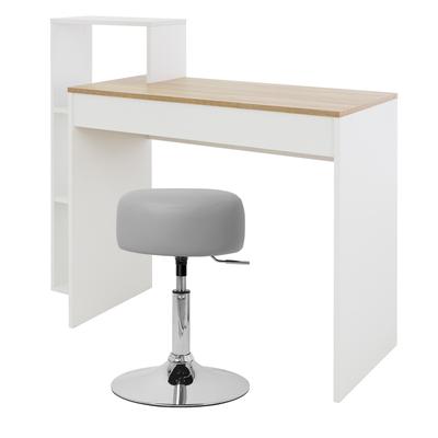 Schreibtisch mit Regal 110x72x40 cm Weiß/Holz Eiche Sonoma