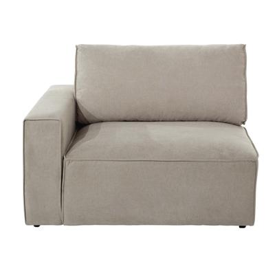 Modulare Sofa-Armlehne links aus Stoff, beige