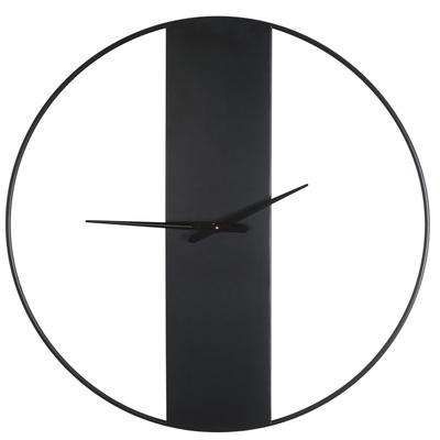 Uhr aus schwarzem Metall, D100cm