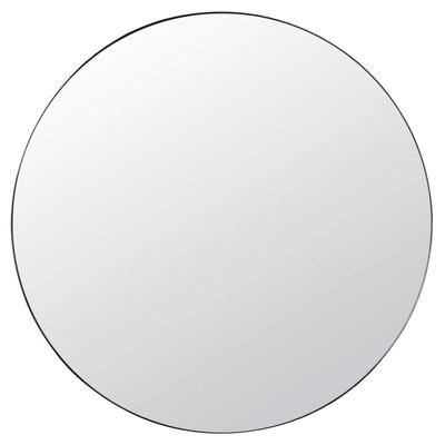 Runder Spiegel aus schwarzem Metall, D121cm