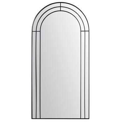 Großer, bogenförmiger Spiegel aus schwarzem Metall, 90x180cm