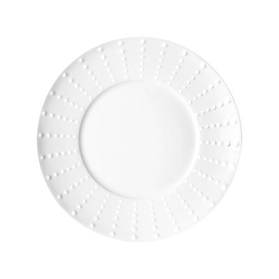 6er Set Dessertteller aus Porzellan, Weiß