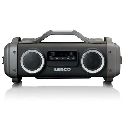 Lenco SPR-200BK - Spritzwasserfester Bluetooth-Lautsprecher UKW Radio