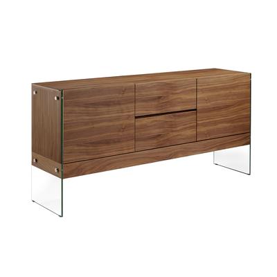 Sideboard Walnussholz mit Glasseiten