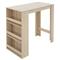 Bartisch mit 3-stufigem Regal 117x106x57 cm aus Holz