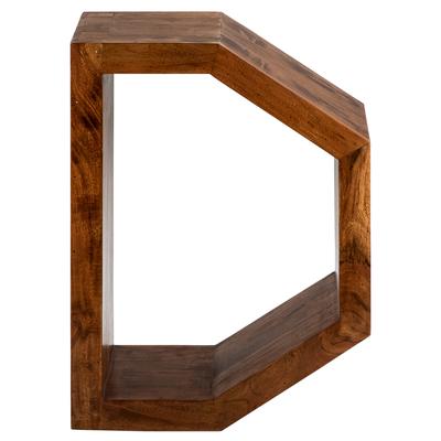 Beistelltisch Form D, braun, 45x30x60 cm, aus Holz