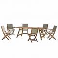 Gartentisch und Stühle aus Akazienholz 6/8 Personen