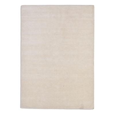 Handgewebter Teppich aus reiner Schurwolle - Creme - 140x200 cm