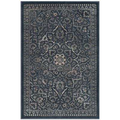 Teppich Viskose Blau/Hellgrau 100 X 170
