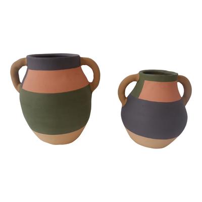 Set aus 2 Vasen aus Terrakotta