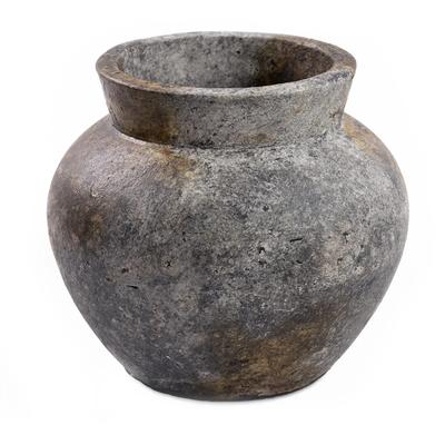 Antike graue Terrakotta Vase H27
