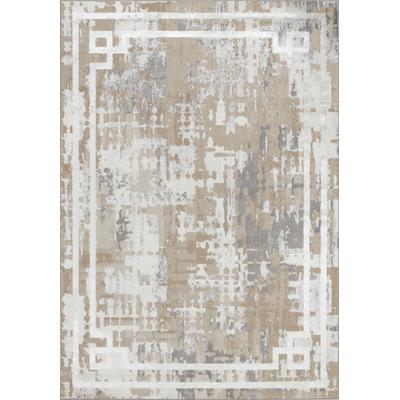 Abstrakt Moderner Teppich Beige/Weiß 160x213
